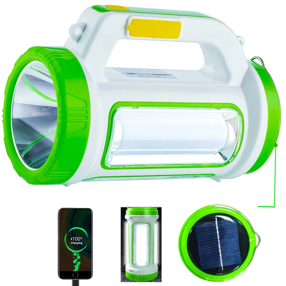 Solar Camping Lantern 4000mAh Rechargeable LED Torches Light