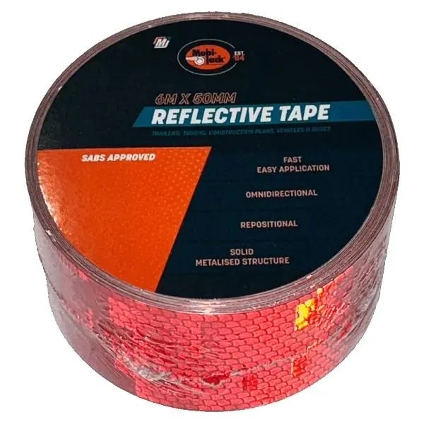 Mobi Jack Tape Reflective 6M Red 50Mm