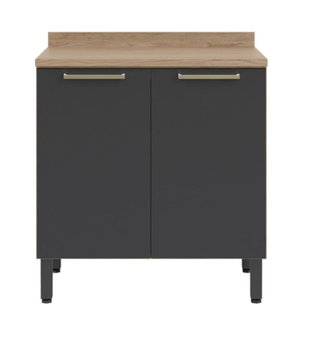 Kitchen 80cm Floor Unit - Light Oak-Graphite