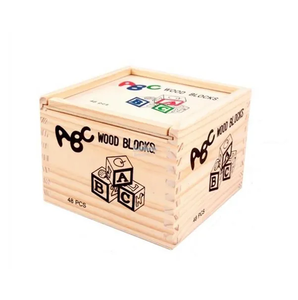 48 Piece Education Wooden ABC Blocks
