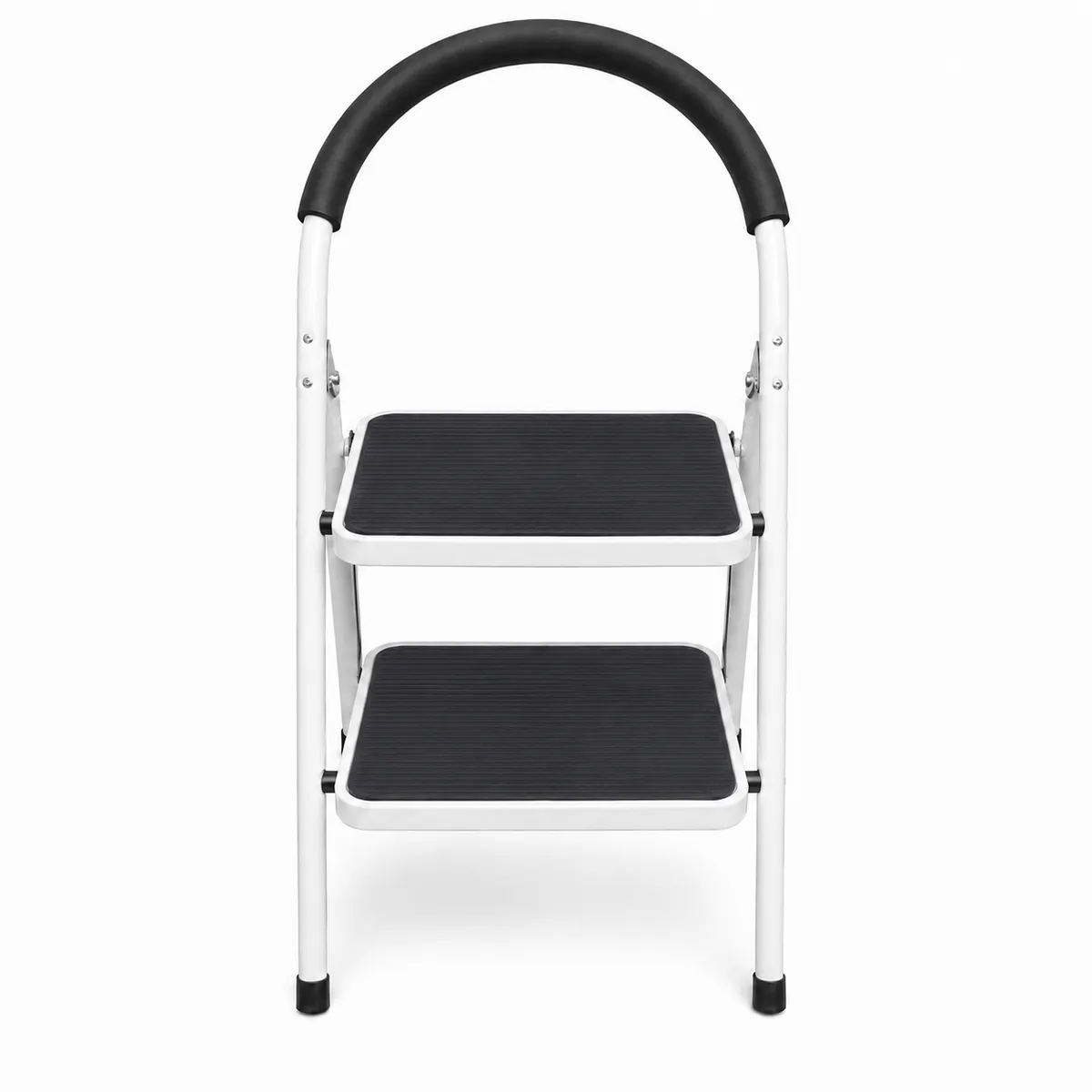 Anchor 2 Step Steel Wide Anti Slip Ladder EN14183 150Kg Foldable Stool
