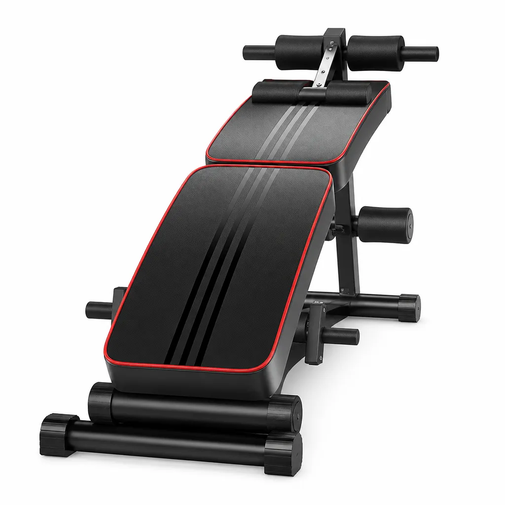 Adjustable Sit Up Bench 120x30x52cm with Incline Levels for Home Fitness
