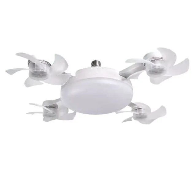 Drone Shaped Ceiling Fan With Retractable Blades And Lighting Function