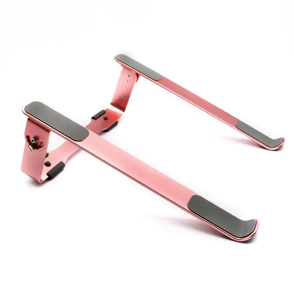 CellTime™ Adjustable Ergonomic Aluminium Durable Anti Slip Laptop Stand - Pink Gold