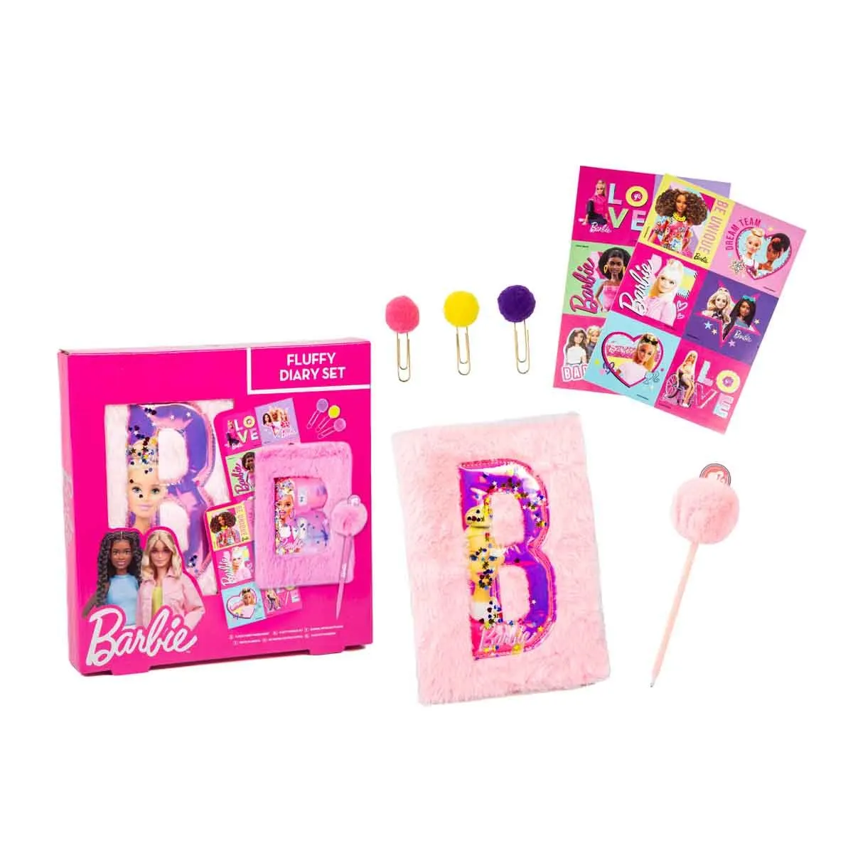 Barbie Core Fluffy Diary Set