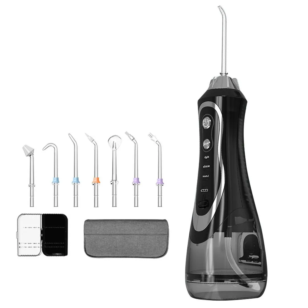 Water Flosser Dental Oral Irrigator for Teeth Cordless 320ML 7 Jet Tips