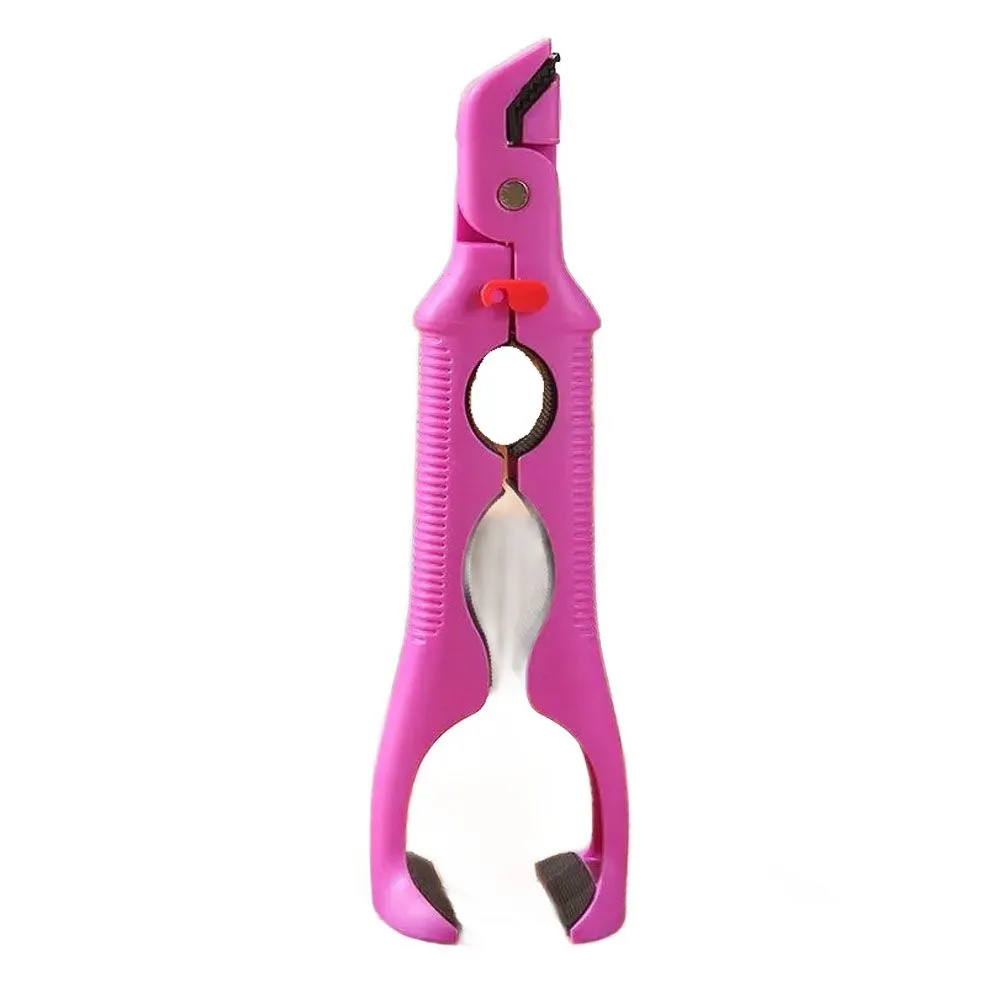 3-in-1 Multi-Function Kitchen Anti-Scalding Grip Tongs with Bottle Opener - Purple