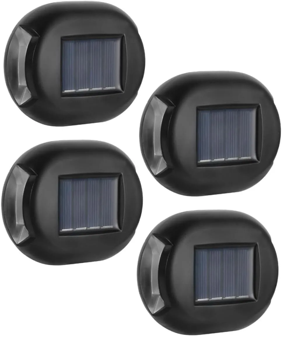 4 Pieces Led Solar Wall Lamp Double Head Outdoor Solar Garden Lights Night
