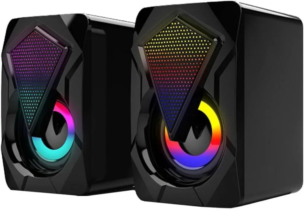 USB Wired Computer Speakers, Portable High Volume Desktop Sound Box With C