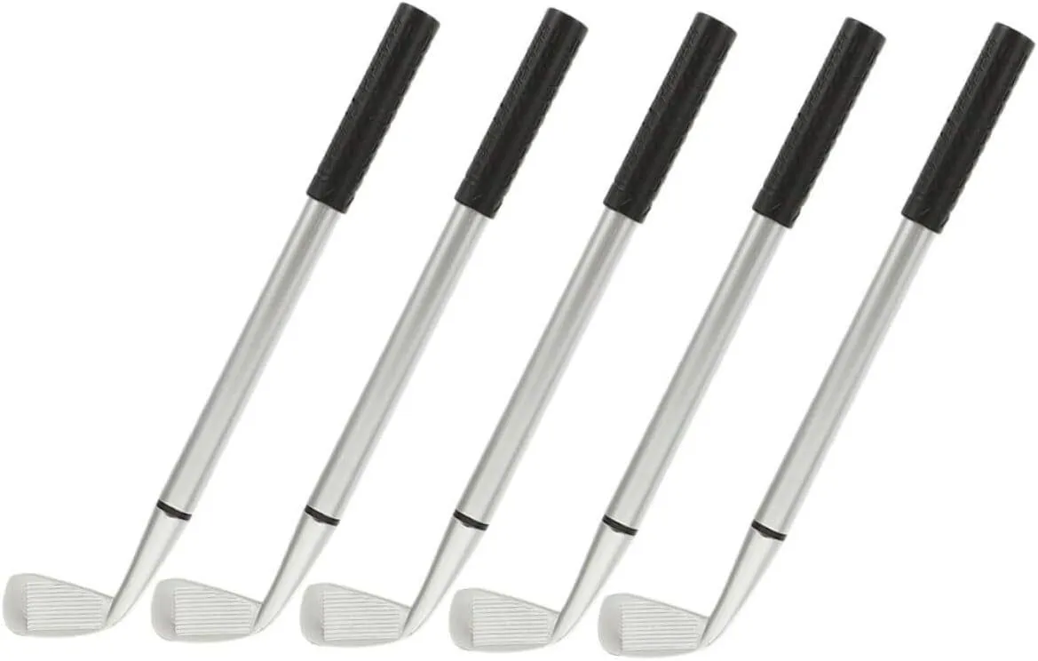5 Pcs Golf Club Ballpoint Pens Metal Gel Pens Office Stationery Student