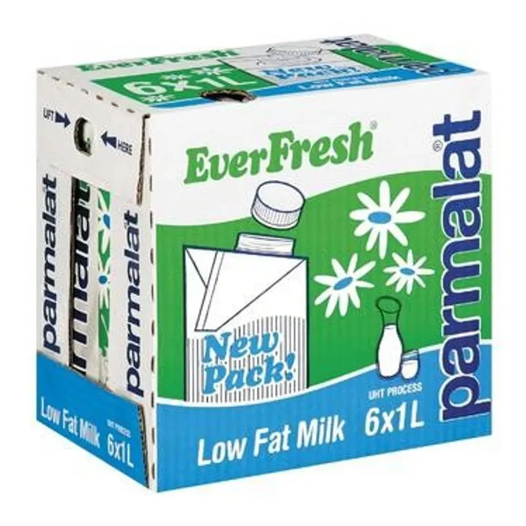 Parmalat Everfresh Long Life Milk Low Fat - 6 x 1L
