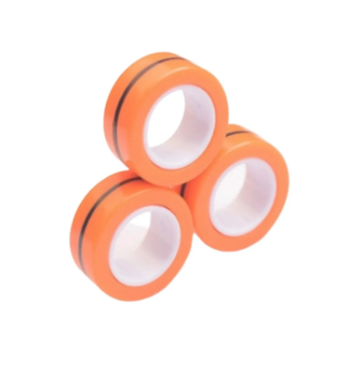 Spinner Stress Relief Magnetic Fidget Rings - Orange