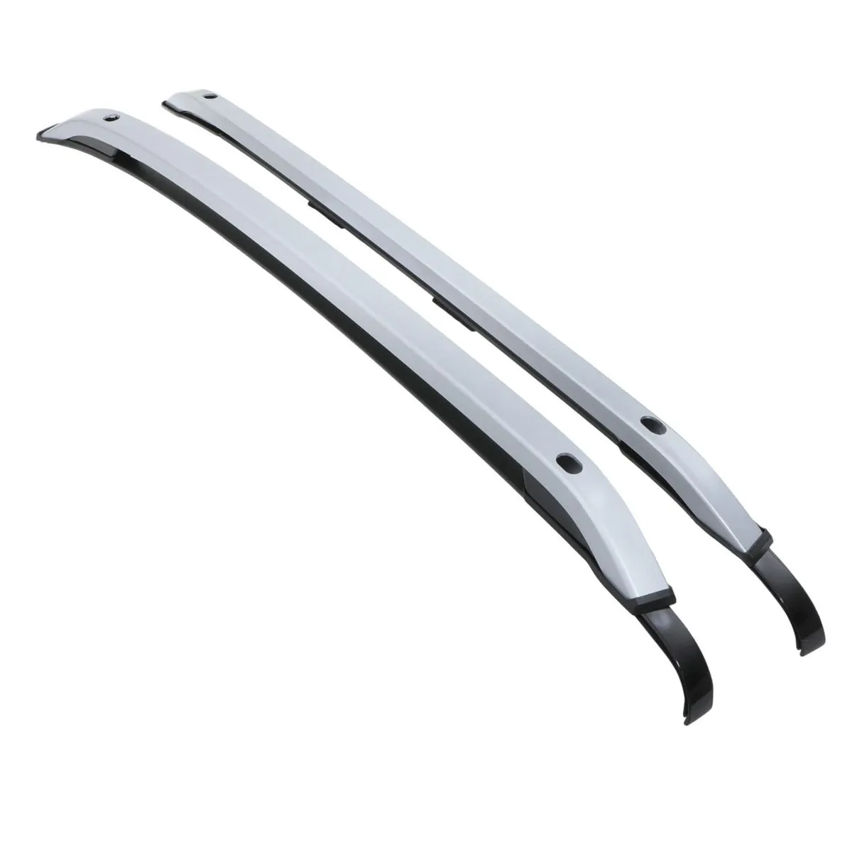Adhestive Stick-On Roof Rails Compatible with Ford Ranger 2023 - Set - Silver