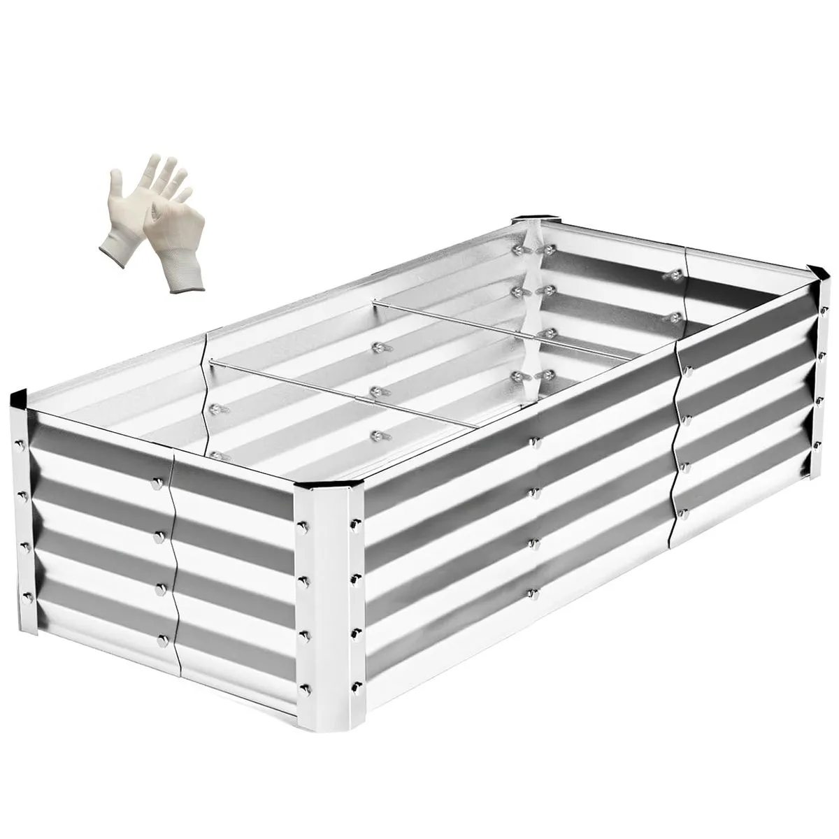 Galvanised Metal Raised Bed Vegetable Planter Box For Outdoor- Large