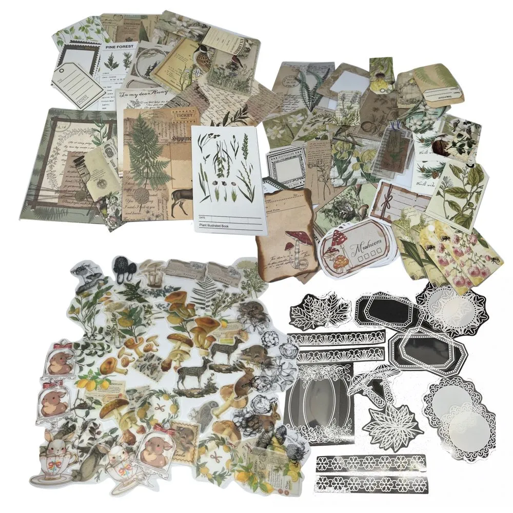 Craft Summer Scrapbooking Journal Stickers & Decor Paper 200pcs Jumbo Set
