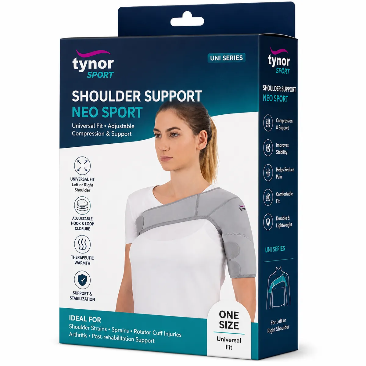 Tynor Shoulder Support Adjustable Immobilizer Brace Grey