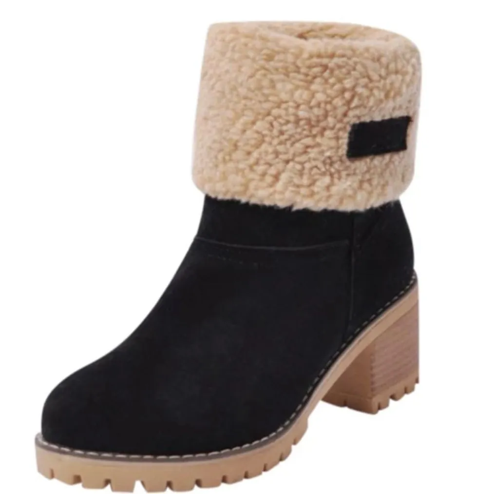 Black Flip-over Winter Boots -