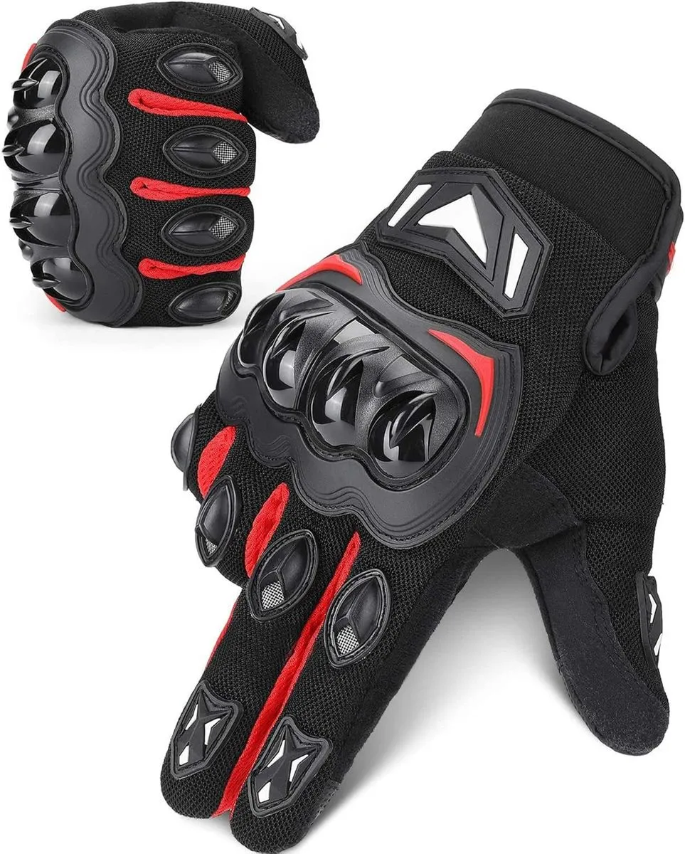 Motorcycle Gloves, Full Finger Touchscreen Motorbike Gloves Anti-Slip