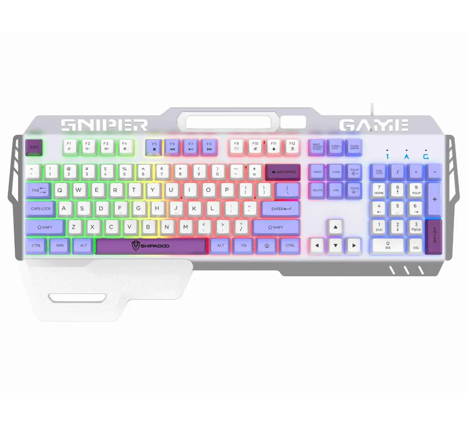 Shipadoo GK50 Metal Cover RGB Wired Gaming Keyboard - 104 Keys