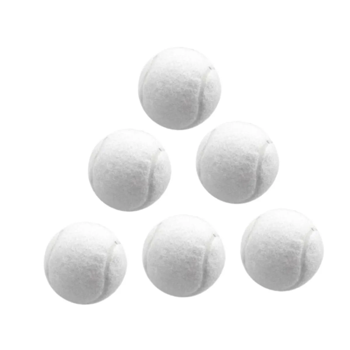 6Pcs White Elastic Tennis Balls Racquet Sports Entertainment Balls
