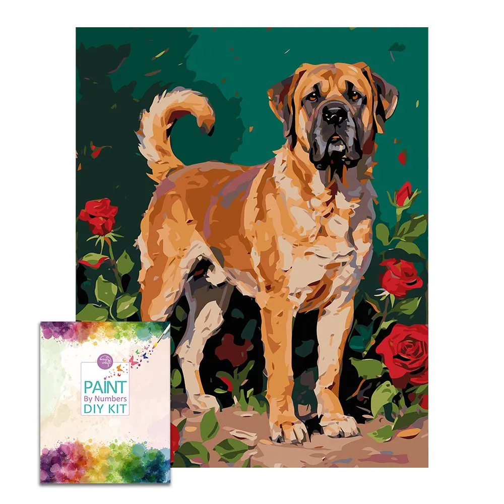 Easy Craft Paint by Number DIY Kit, 50x40cm- Dog Series 02 - Boerboel 