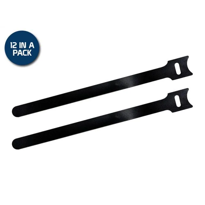 Linkbasic Reusable Hook and Loop Cable Tie 200x12mm 12 Pack
