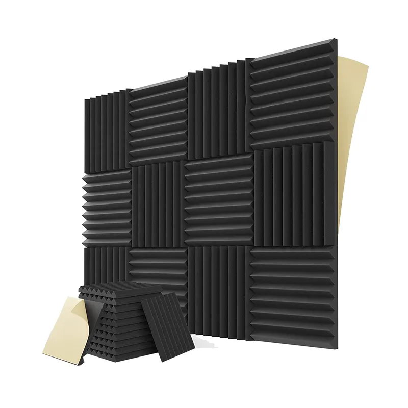 12PCS Self-Adhesive Acoustic Panels,1X12X12Inch Sound Proof Foam Panels,For