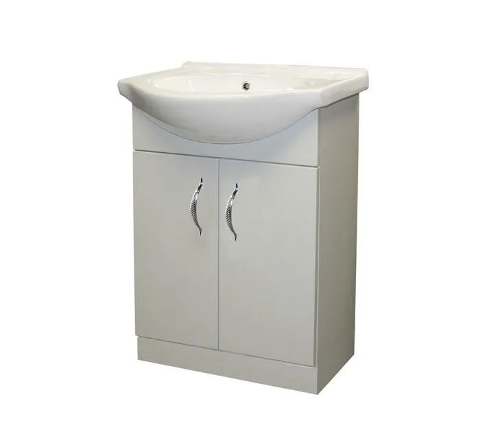 550mm Bathroom Double Door Cabinet including Ceramic Basin