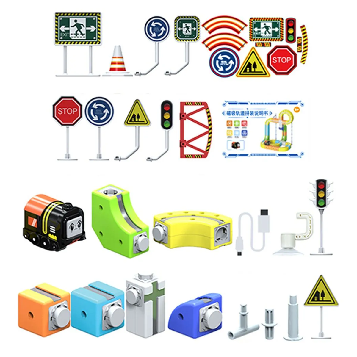 167 Piece Car Track Sets Electric Trains Magnetic Track Car Toys