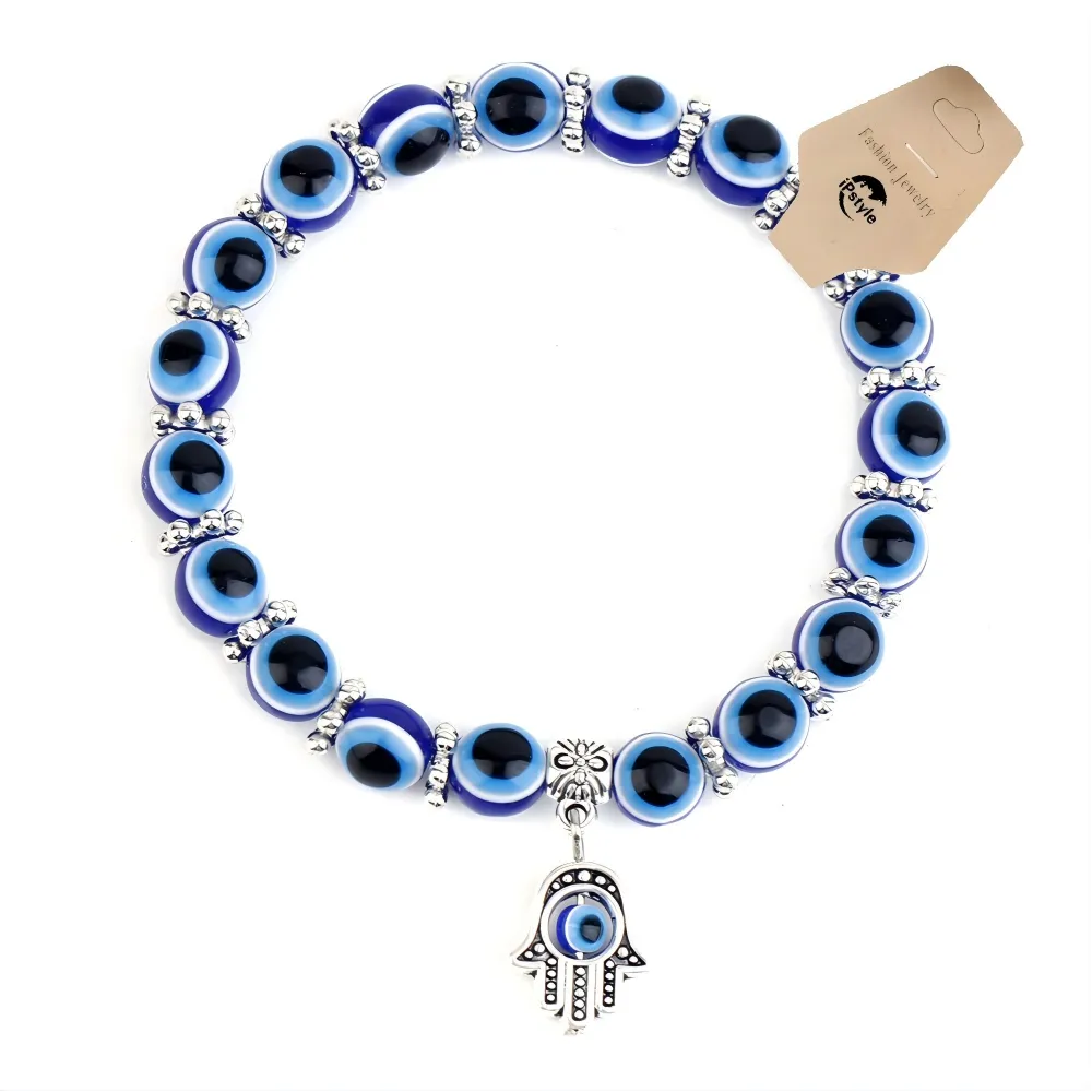 IPSTYLE Lucky Bracelets Blue Evil Eye Turtle Pendant Bracelets