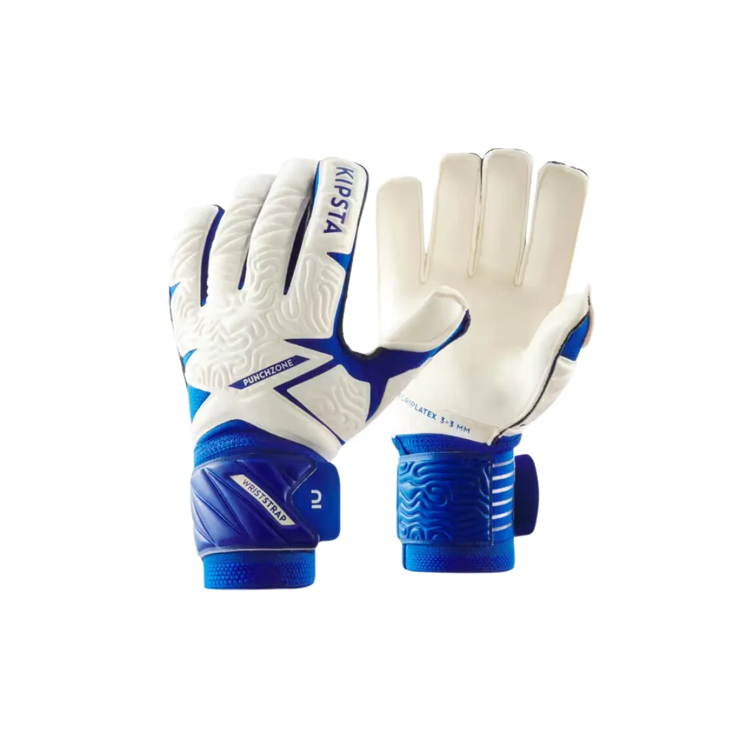 Kipsta Adult Football Goalkeeper Gloves F500 Viralto - White/Blue