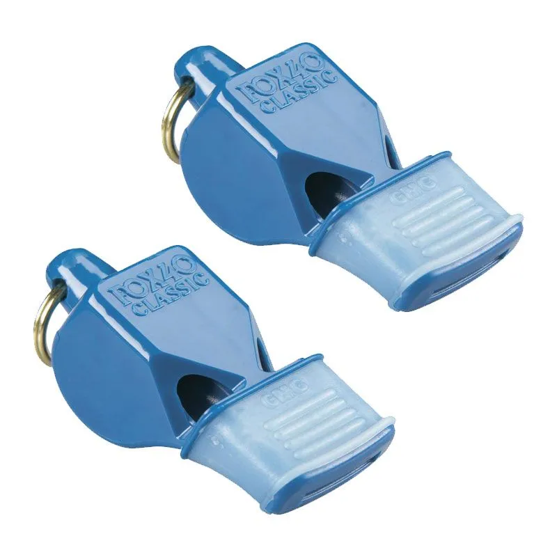Fox40 Classic Referee Whistle - Blue - 2 Pack