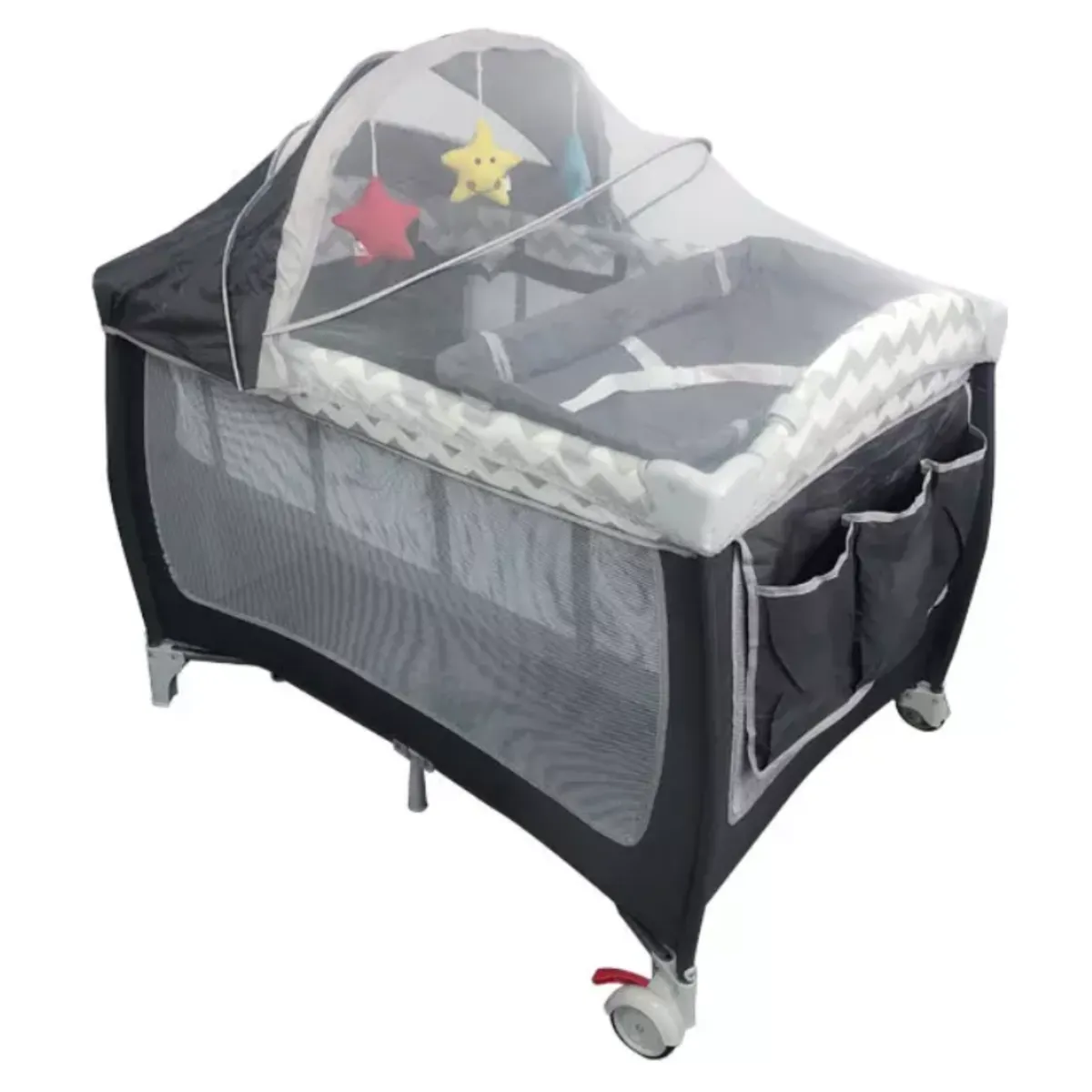 Baby Portable/Foldable Travel Camp Cot & Playpen - Grey