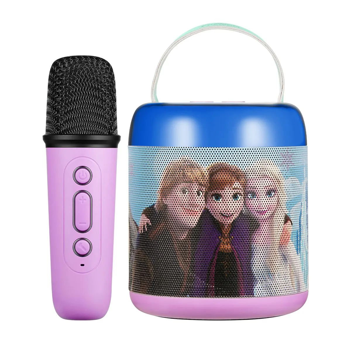 Disney Frozen Cylinder Karaoke Speaker with Bluetooth Microphone