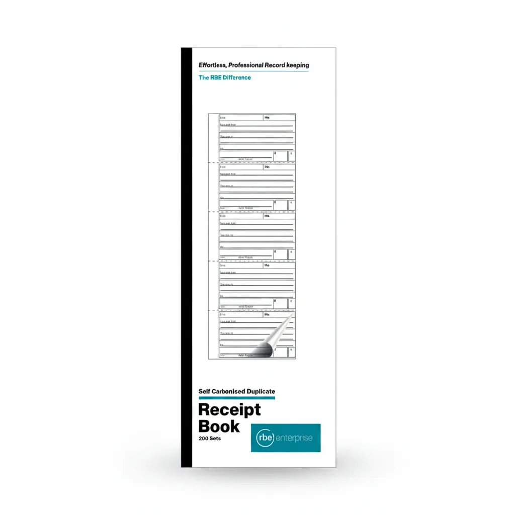Carbonless Receipt Book - 200 Unnumbered Duplicate Receipts