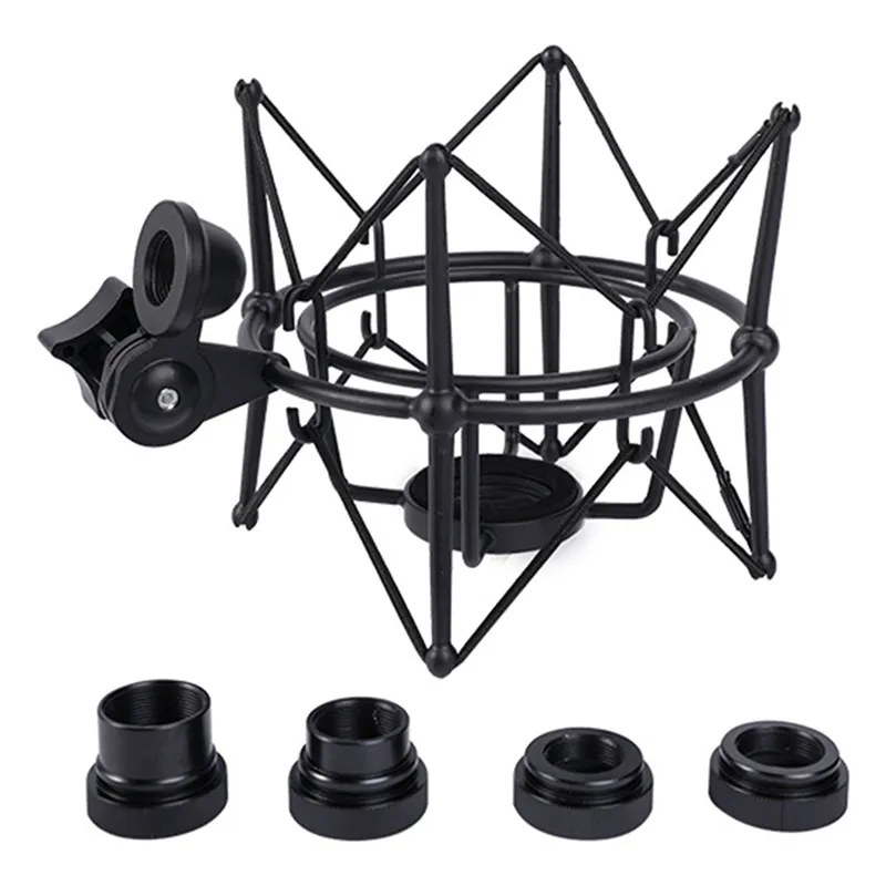 Microphone Shock Mount Adjustable Mount (Black)