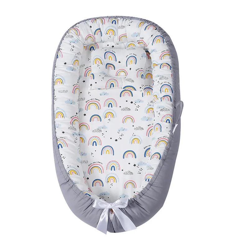 Portable Baby Lounger Bed: Washable & Foldable Infant Nest for Co-Sleeping