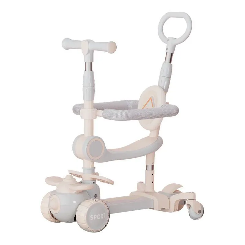 Kid's Scooter 4 in 1 Multifunctional Skating Car for Boys and Girls - Retro