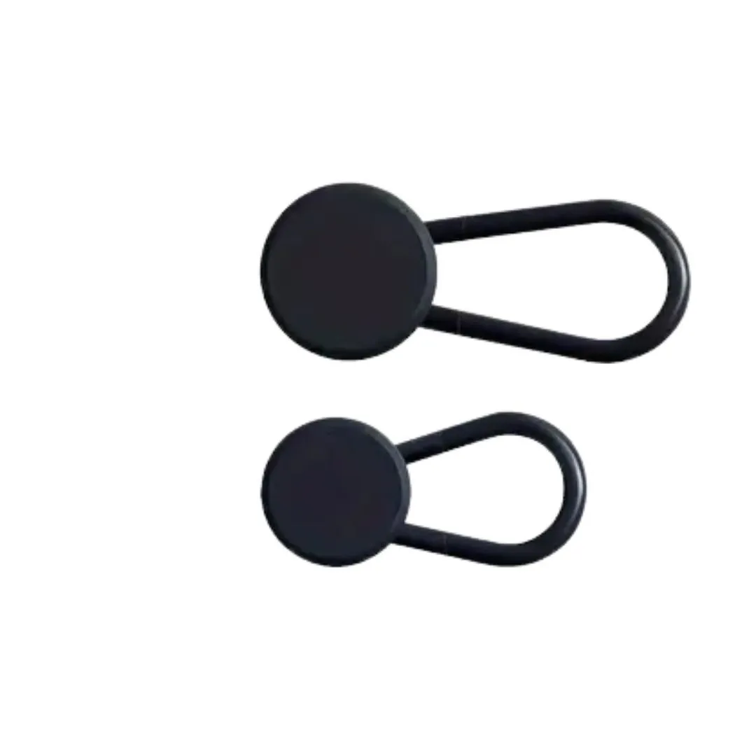 2 Pieces Black Button Extenders for Jeans, Pants, Shorts and Skirts
