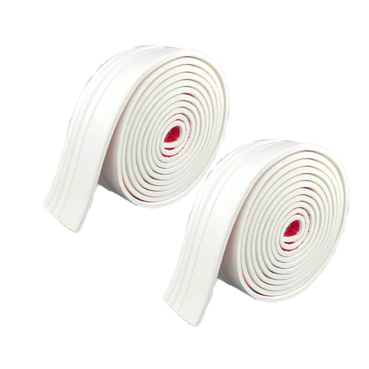 2 Pieces Self Stick Rubber Baseboard Trim Flexible Wall Moulding Strip