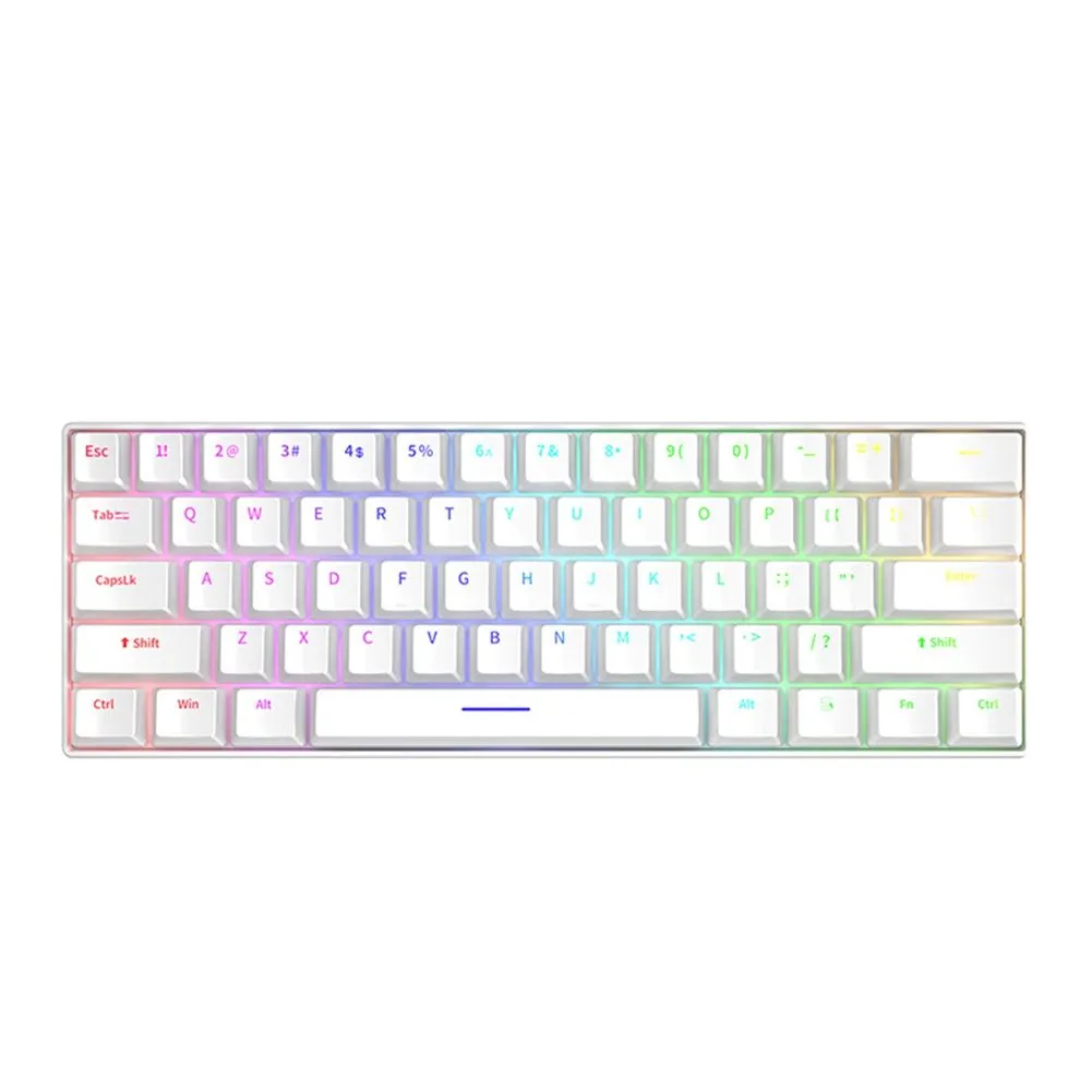 Office Accessories Gaming Keyboard White Red Axis