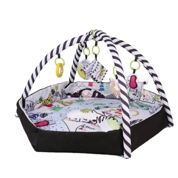 4 in 1 Newborn Baby Activity Gym Play Mat And Ball Pit - Black/White