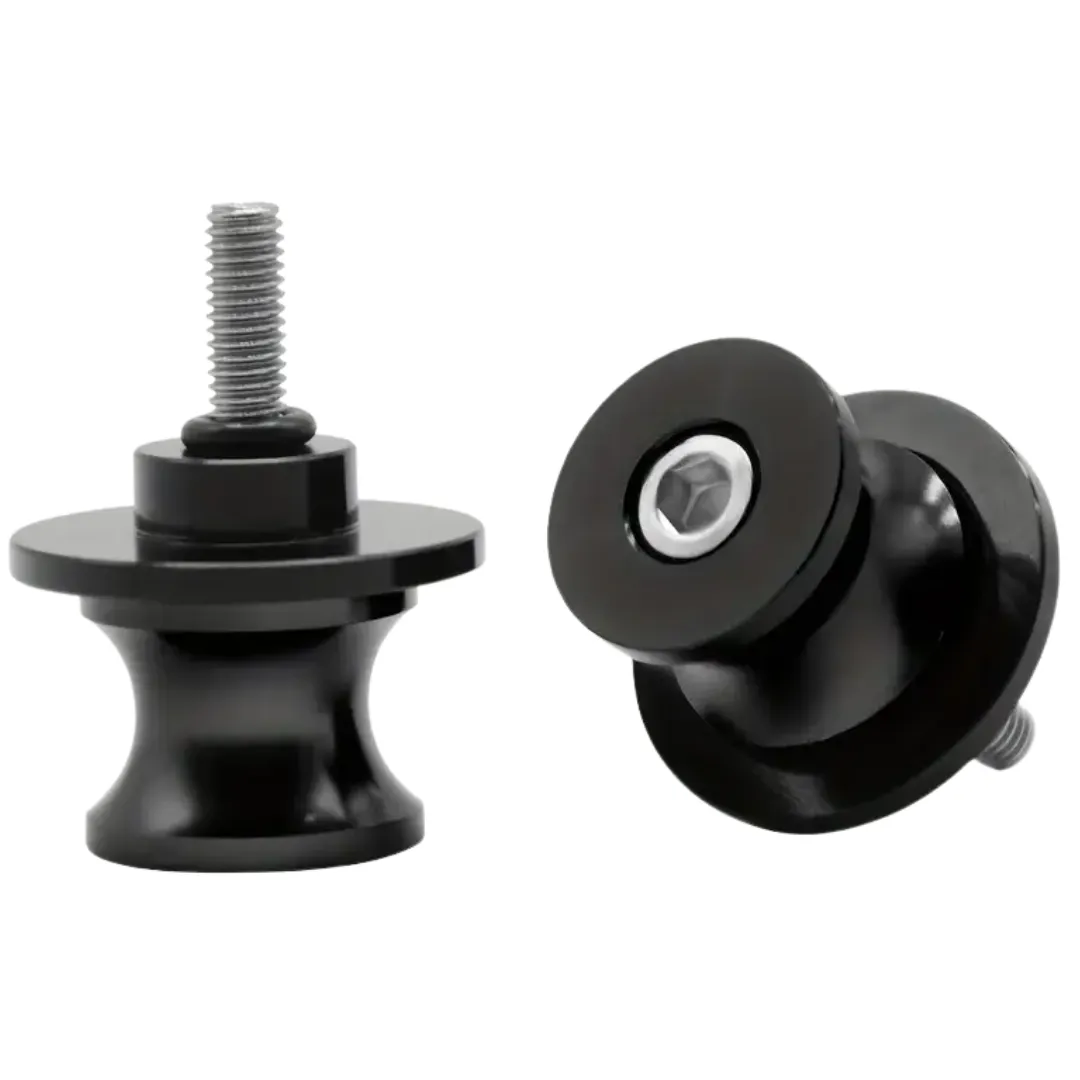 KR Swingarm Slider Spools/Paddock Stand Mount (10mm) - Black