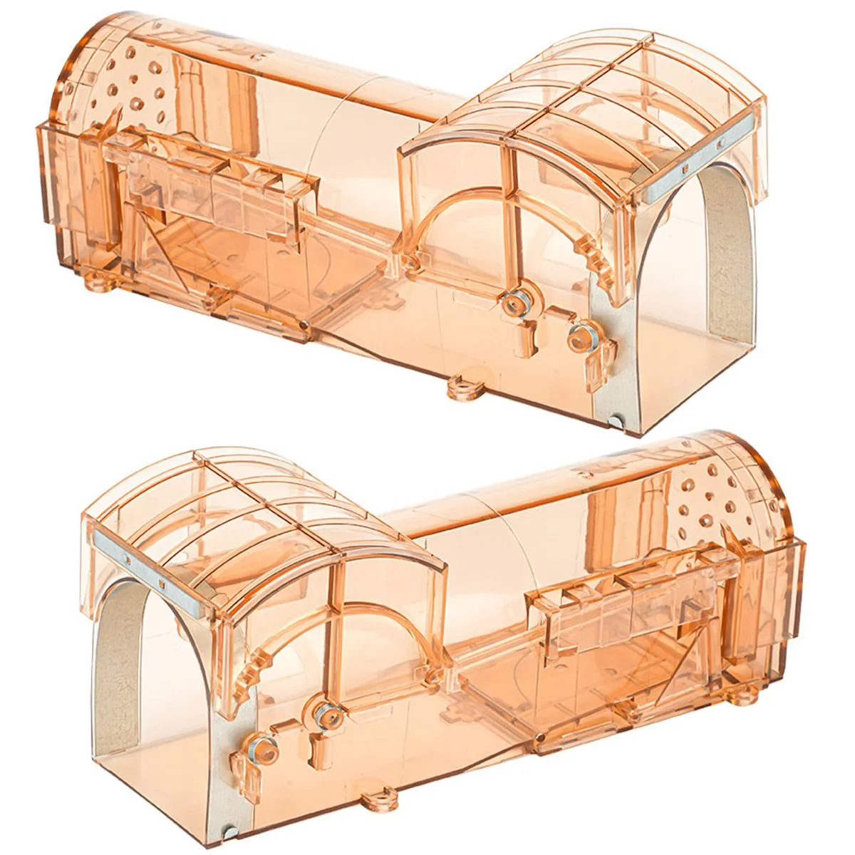 2 Pack 10g Mouse Trap High Sensitive Corner Bite Proof ABS Eco Safe Trigger - Yellowish brown