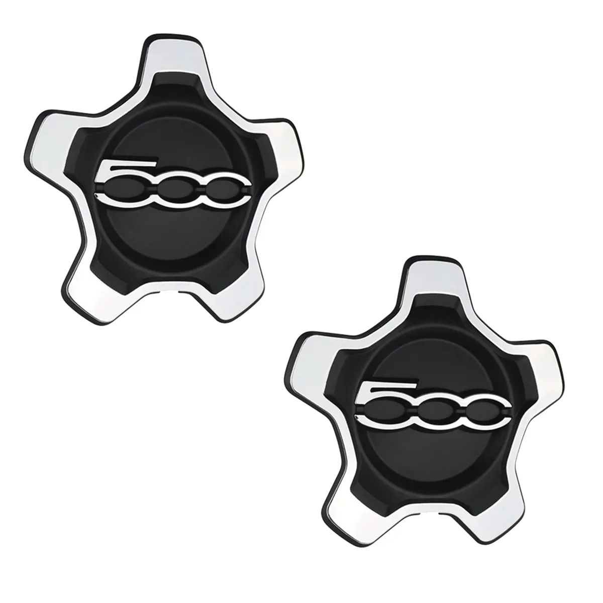 2 Pcs Car Wheel Center Cap Cover for 500 x 2016-2022 Compatible with Fiat