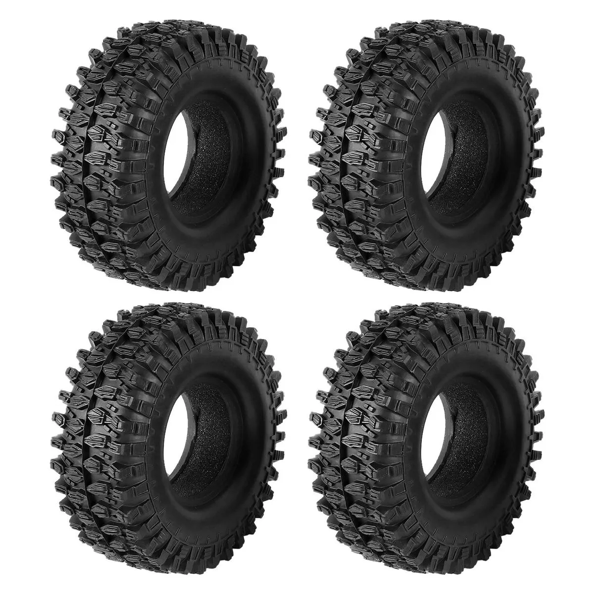 4PCS 1.9 Inch Rubber Tyre 1.9 Wheel Tires 108X40MM for 1/10 RC Crawler Trax