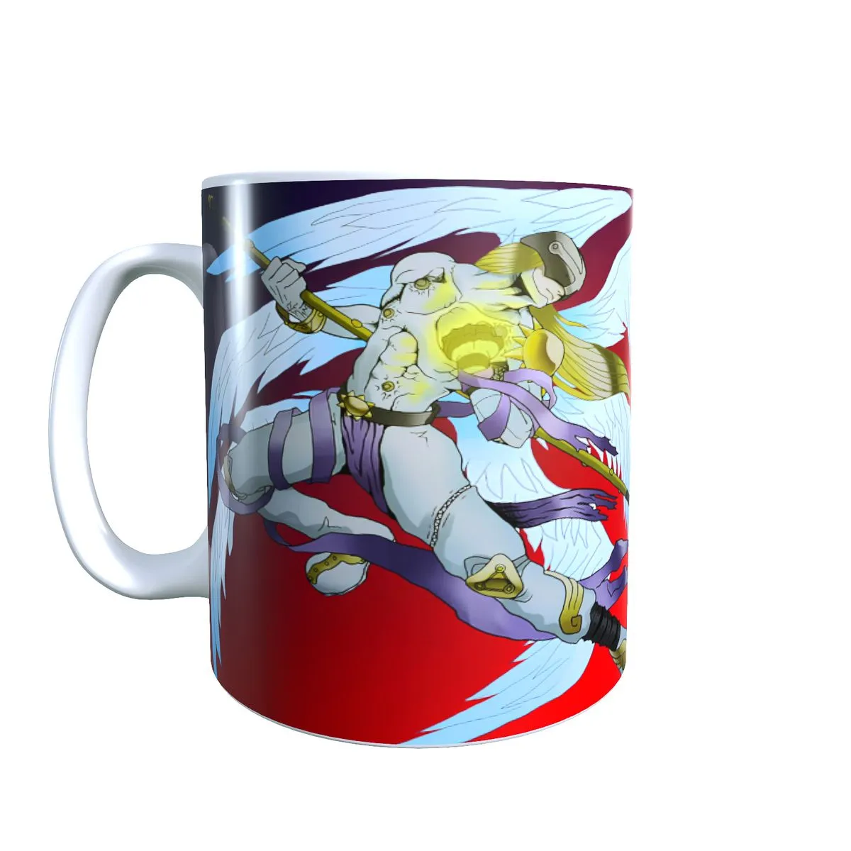 Good vs Evil Angemon - Digimon Themed Coffee Mug