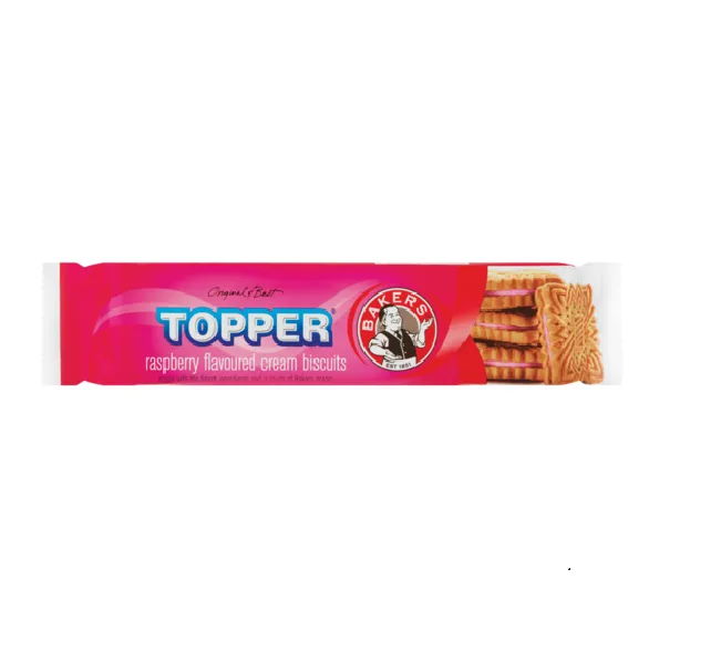 Bakers Topper Raspberry Biscuits 12 × 125 g - Premium Biscuits for Desserts