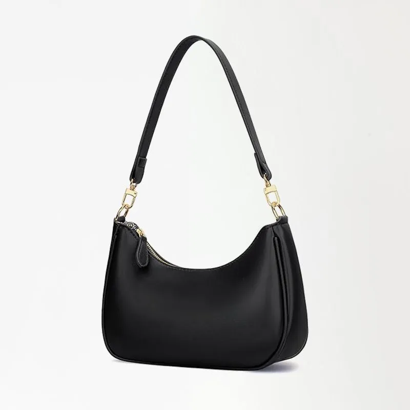 Shoulder Bag for Women Cute Hobo Purses and Handbags Retro Clutch - Black