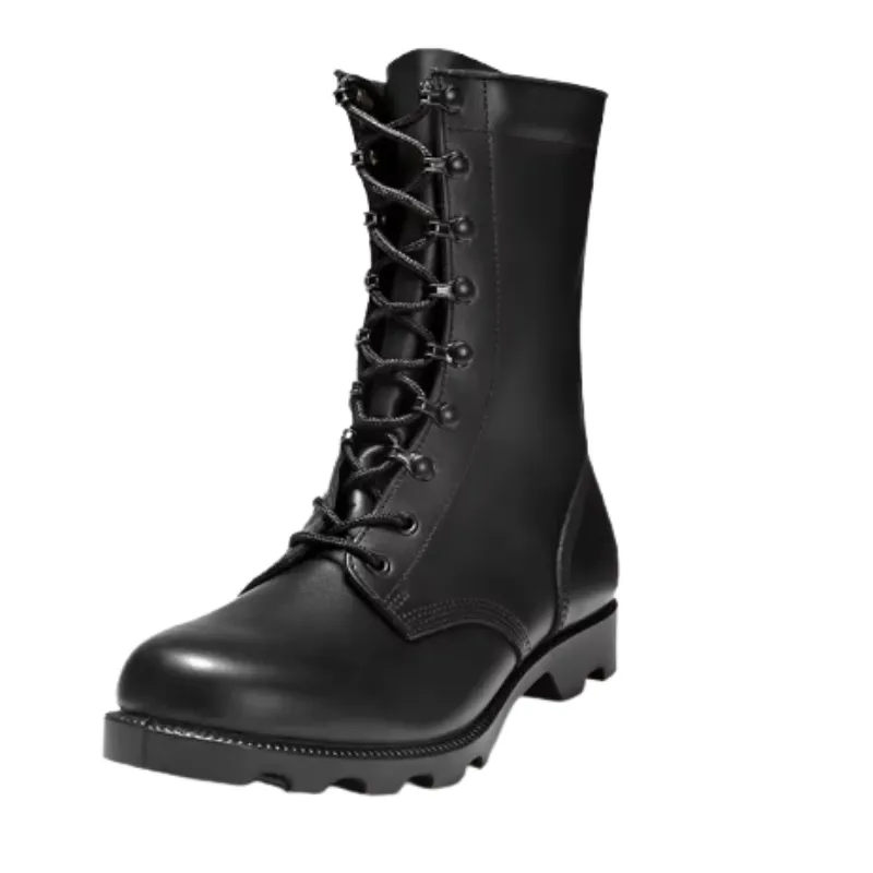 Tactical Boots Black Leather Combat Boots For Men